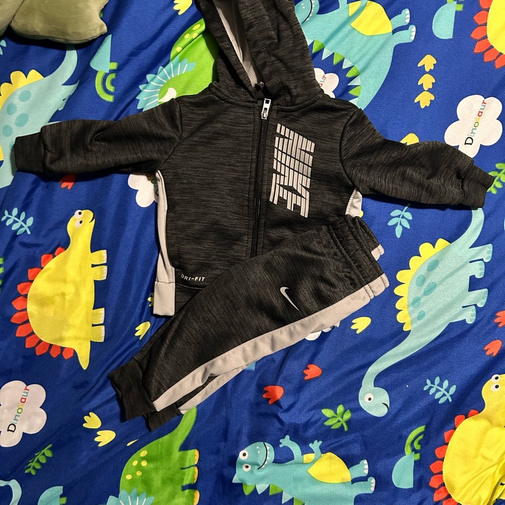 Kids Black and Gray Hoodie Set
